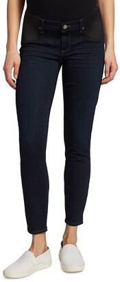 Paige Verdugo Mid-Rise Ankle Skinny Maternity Jeans