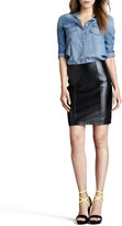 Thumbnail for your product : Neiman Marcus Cusp by Leather Pencil Skirt, Black