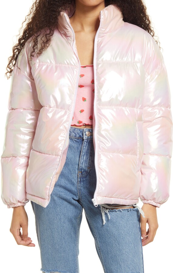 BP Iridescent Oversize Puffer Jacket - ShopStyle