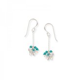 Thumbnail for your product : Oliver Bonas Silver Lei Cluster Turquoise  Earrings