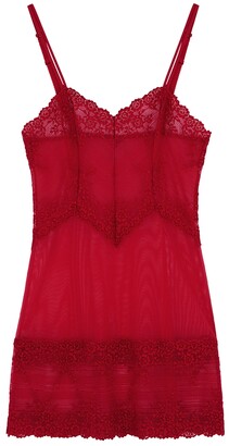 Wacoal Embrace Lace Red Embroidered Tulle Chemise
