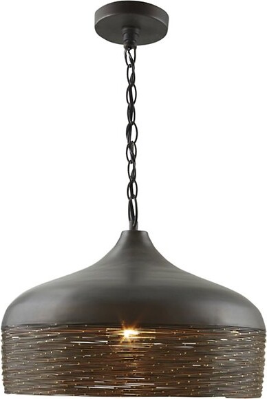 Capital Lighting Wired Metal Pendant Light in Grey