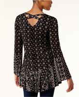 Thumbnail for your product : Style&Co. Style & Co Printed Cross-Back Tunic, Created for Macy's
