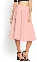 Thumbnail for your product : Love Label Full Scuba Midi Skirt - Blush Pink