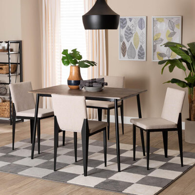 17 Stories Arne Baxton Studio Arne Industrial 5-Piece Dining Set