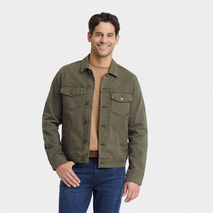 Men's Denim Trucker Jacket Goodfellow & Co™ Olive Green S ShopStyle