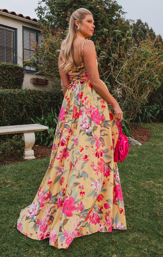 Show Me Your Mumu Juliet Maxi Dress ~ Mimosa Floral Taffeta