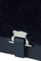 Thumbnail for your product : Sandro Adyl Shearling And Leather Clutch
