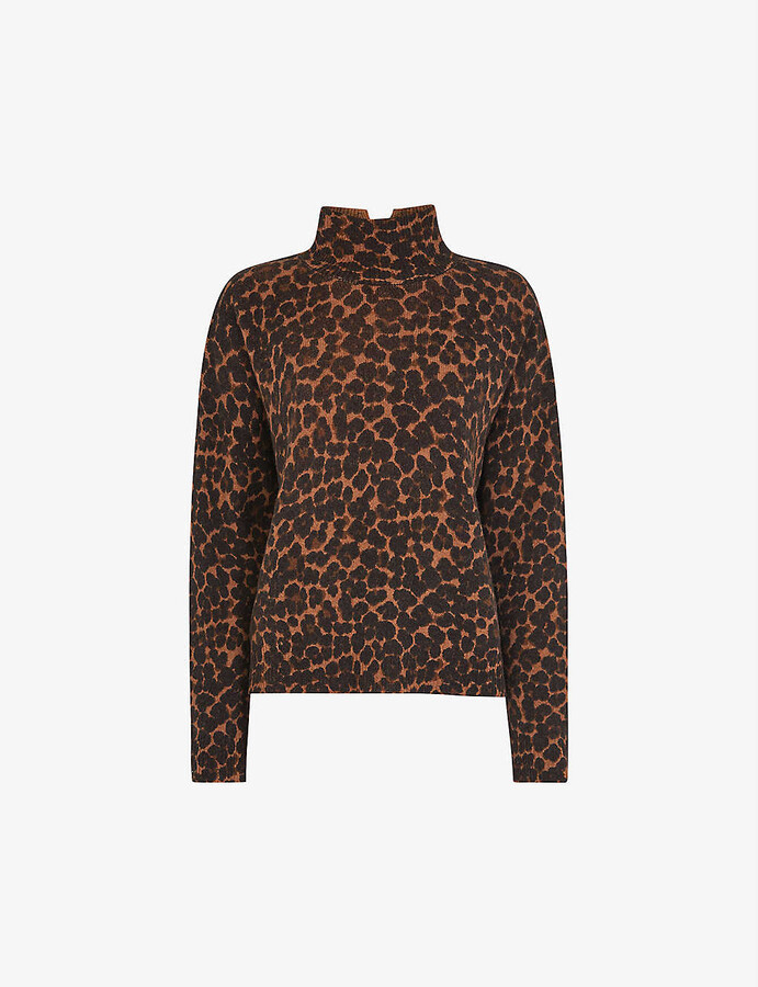 Leopard Print Turtleneck | Shop the world's largest collection of fashion |  ShopStyle