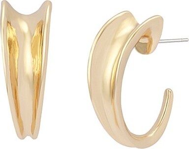 Robert Lee Morris Soho Chunky Sculpted Small Hoop Earrings