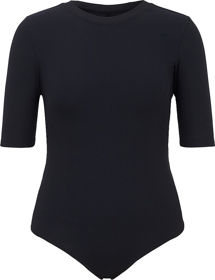 Spanx Women's Ribbed Short Sleeve Bodysuit - ShopStyle Shapewear