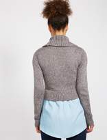 Thumbnail for your product : A Pea in the Pod Luxe Essentials Denim Cowl Neck Babydoll Maternity Sweater