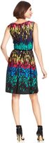 Thumbnail for your product : Ellen Tracy Graphic-Print Belted Dress
