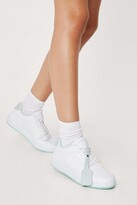 Thumbnail for your product : Nasty Gal Womens Contrast Tab Lace Up Chunky Sneakers