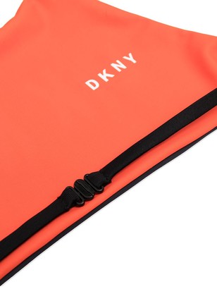 DKNY Logo Print Halterneck Bikini