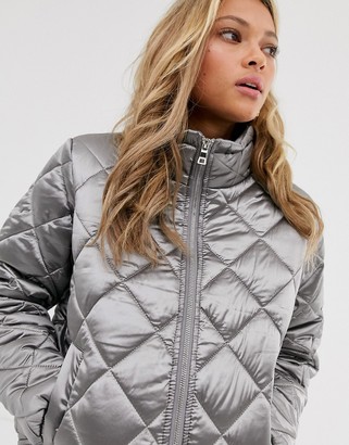 Wednesday's Girl quilted bomber jacket
