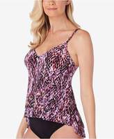 Thumbnail for your product : Magicsuit Snake Charmer Printed Underwire High-Low Hem Tankini Top