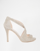 Thumbnail for your product : Miss KG Shae Strappy Heeled Sandals - Gold sparkle