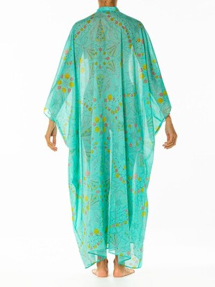 Emilio Pucci Printed Cotton Voile Long Kaftan Dress