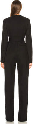 Calvin Klein Belted Jumpsuit in Black & Dark Navy | FWRD