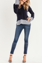 Thumbnail for your product : Miss Me Mock Layer Navy Sweater