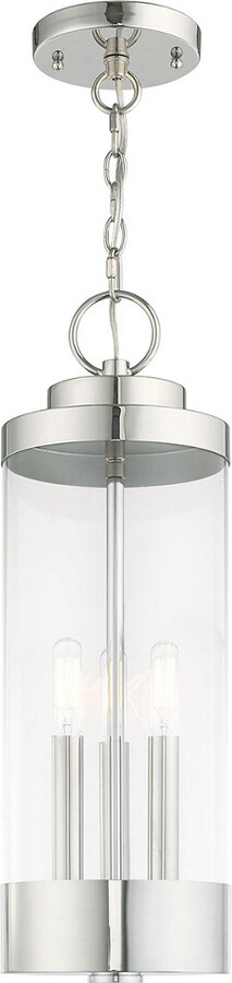 Livex Lighting Livex Hillcrest 3 Lt Polished Chrome Outdoor Pendant Lantern