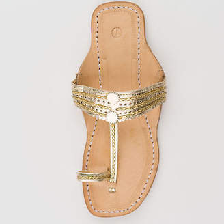 NEW Handmade leather sandals in royal gold Women's by Banjarans Leather Sandals