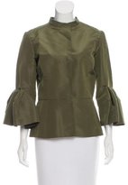 Thumbnail for your product : Oscar de la Renta Silk Bell Sleeve Top w/ Tags