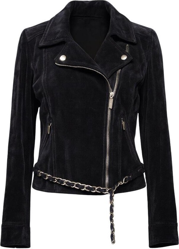 Chanel Relic Rock’n’roll Black Velvet Biker Jacket 40 Fr