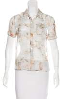 Thumbnail for your product : AllSaints Printed Button-Up Top