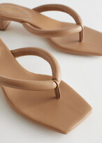 Thumbnail for your product : And other stories Thong Strap Heeled Leather Sandals