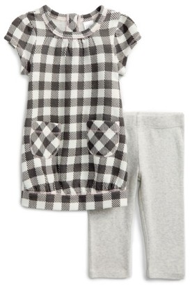 Nordstrom Infant Girl's Check Print Dress & Solid Leggings Set