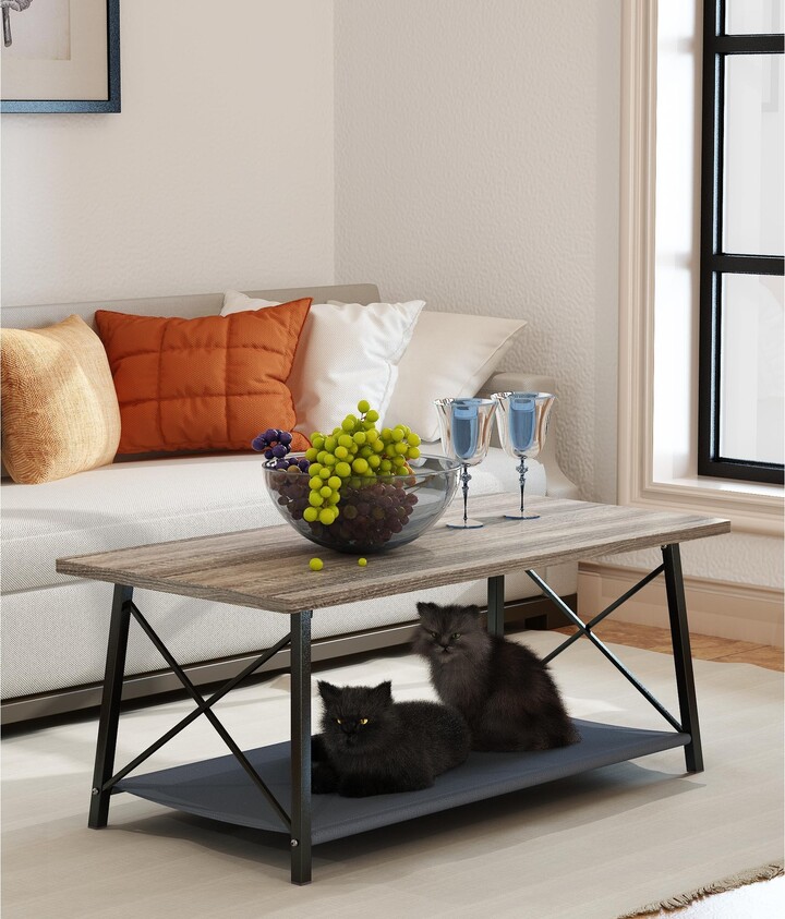 Kahomvis 46 in.Rectangle Artificial wood board multifunction Coffee