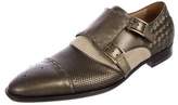 Thumbnail for your product : Etro Leather Woven Double Monk Strap Shoes w/ Tags