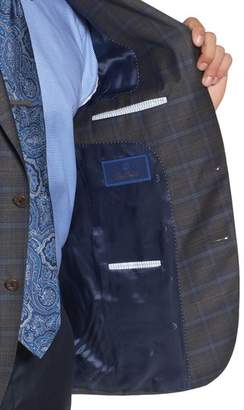 David Donahue Arnold Classic Fit Plaid Wool Sport Coat