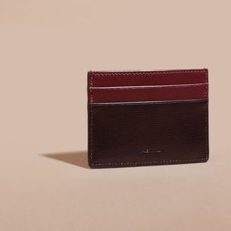 Burberry Colour Block London Leather Card Case