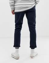 Thumbnail for your product : ASOS Design DESIGN tapered chinos in navy
