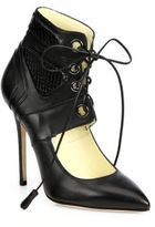 Thumbnail for your product : Brian Atwood Elis Watersnake & Leather Pumps