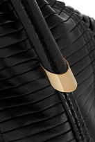 Thumbnail for your product : Jimmy Choo Zoe large elaphe-trimmed pleated leather shoulder bag