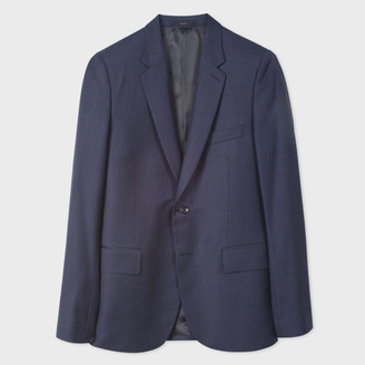 Paul Smith Men's Tailored-Fit Navy Two-Colour Puppytooth Wool Blazer