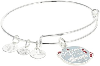 Alex and Ani Holiday Expandable Bangle for Women Christmas is Better at the  Beach Charm Shiny Silver Finish 2 to 3.5 in - ShopStyle Bracelets