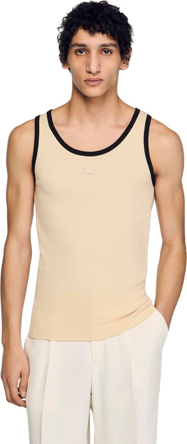 Sandro Cotton vest top with patch