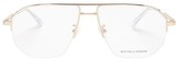 Thumbnail for your product : Bottega Eyewear - Half-rim Aviator Metal Glasses - Gold