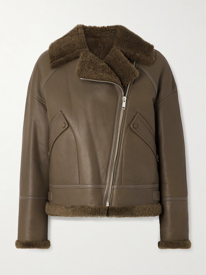 Yves Salomon Shearling Jacket - Brown