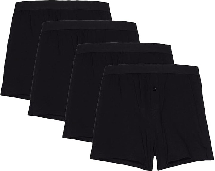 Pact Knit Boxers 4-Pack (Black) Men's Underwear - ShopStyle