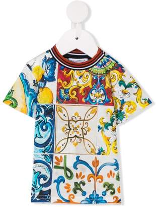 Dolce & Gabbana Kids Majolica print T-shirt