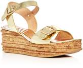 Thumbnail for your product : Andre Assous Belle Metallic Platform Wedge Sandals