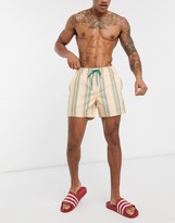 Thumbnail for your product : South Beach swim shorts in beige stripe