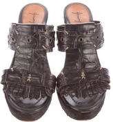 Thumbnail for your product : Henry Beguelin Ponyhair Slide Sandals