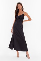 Thumbnail for your product : Nasty Gal Womens Cowl You Mine Diamante Maxi Dress - Black - 12